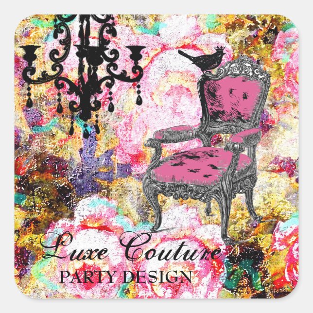 Sticker Carré ROSE du GC Fabulement français (Devant)