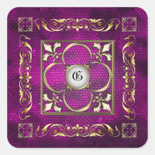 Sticker Carré rose Empereur
