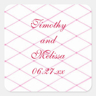 Sticker Carré Rose Enregistrer la date Stickers, CriseCroix cour