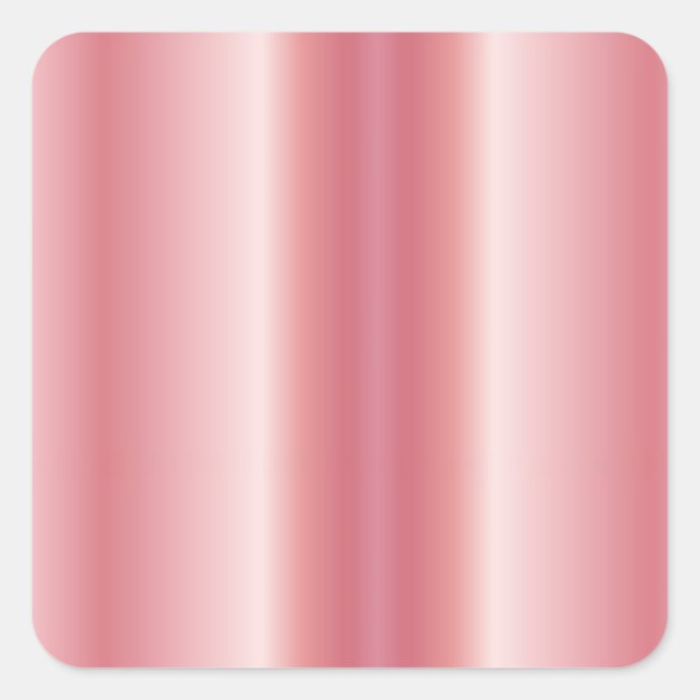 Sticker Carré Rose Gold Votre Logo Texte Personnalisé Code QR Vi (Devant)