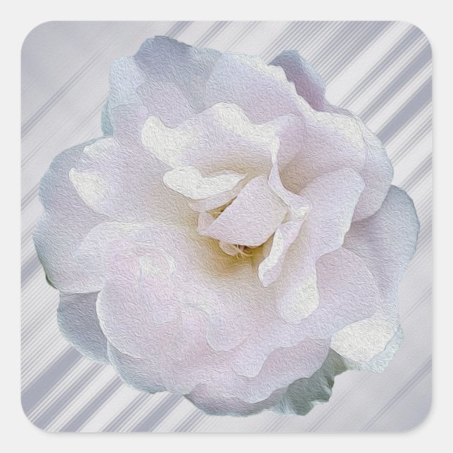 Sticker Carré Rose gris rose (Devant)