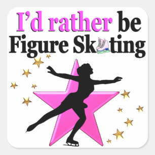 STICKER CARRÉ ROSE JE SERAIS PLUTÔT DE LA CONCEPTION DE SKATING