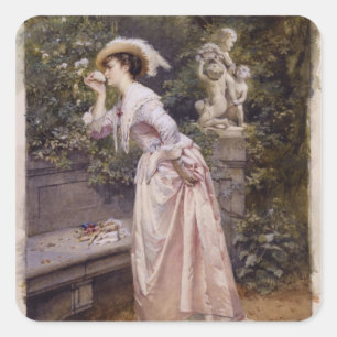 Sticker Carré Rose odorante