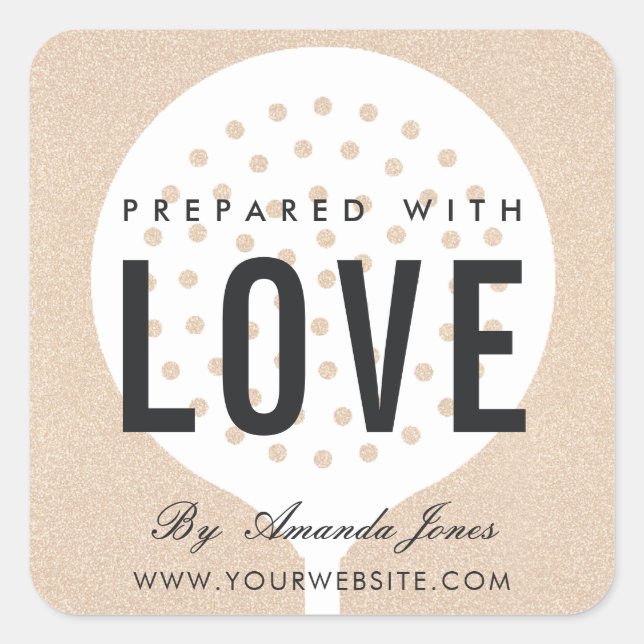 STICKER CARRÉ ROSE OR ROSE PARTIES SCINTILLANT SKIMMER PRÉPARÉ A (Devant)