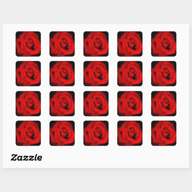 Sticker Carré Rose Osaka：Square Seal (Feuille)