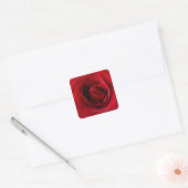 Sticker Carré rose rouge profonde (Enveloppe)