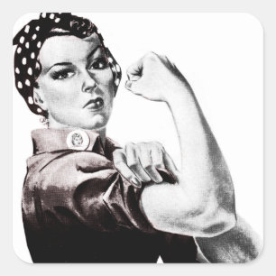 Sticker Carré Rosie the Riveter