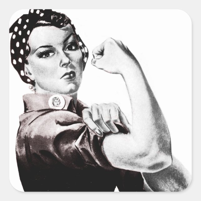 Sticker Carré Rosie the Riveter (Devant)