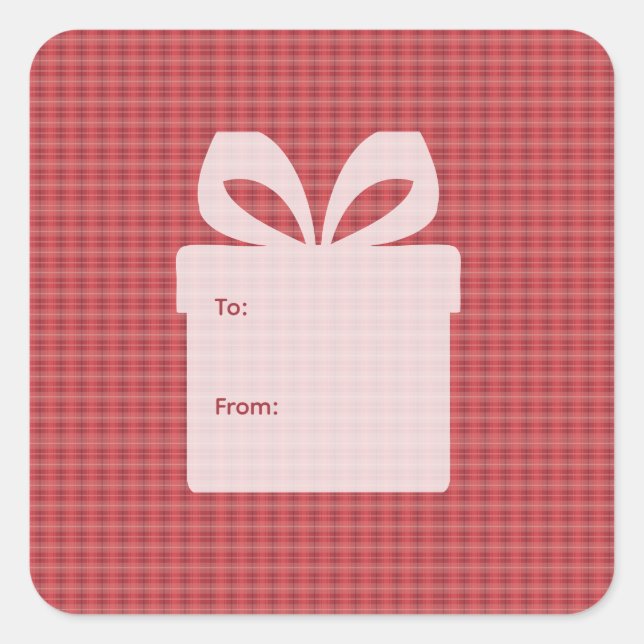 Sticker Carré Rouge (Devant)