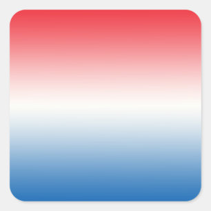 Sticker Carré Rouge blanc et bleu Ombre