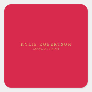 Sticker Carré Rouge Cerise & Or Couleurs Professionnel Tendance
