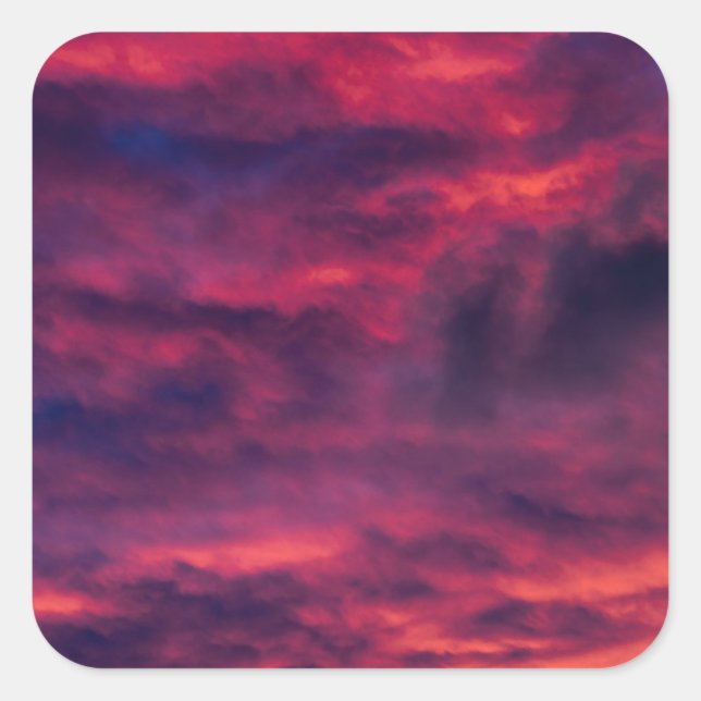 Sticker Carré rouge d'août (Devant)