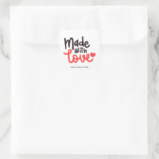 Sticker Carré rouge personnalisé Fabriqué avec amo