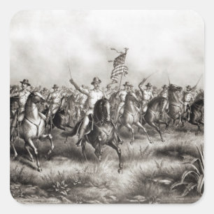Sticker Carré Rough Riders : Colonel Theodore Roosevelt