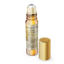 Rouleau de parfum en marbre d'ivoire et or faux