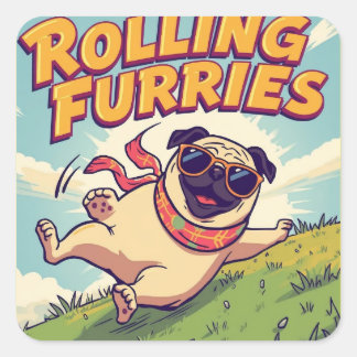 Sticker Carré Rouler dans le bonheur