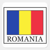 Autocollant Drapeau Roumanie - Vinyle Brillant, Autocollant Pare-chocs - Pour Voiture, Casque, Valise