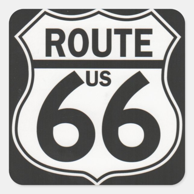 Sticker Carré Route 66 - La route mère (Devant)