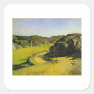 Sticker Carré Route dans le Maine - Edward Hopper