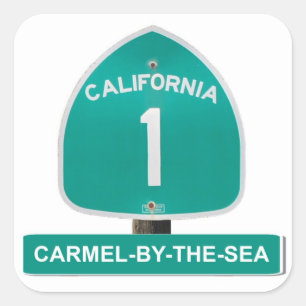 Sticker Carré Route de la Californie 1 Carmel par les