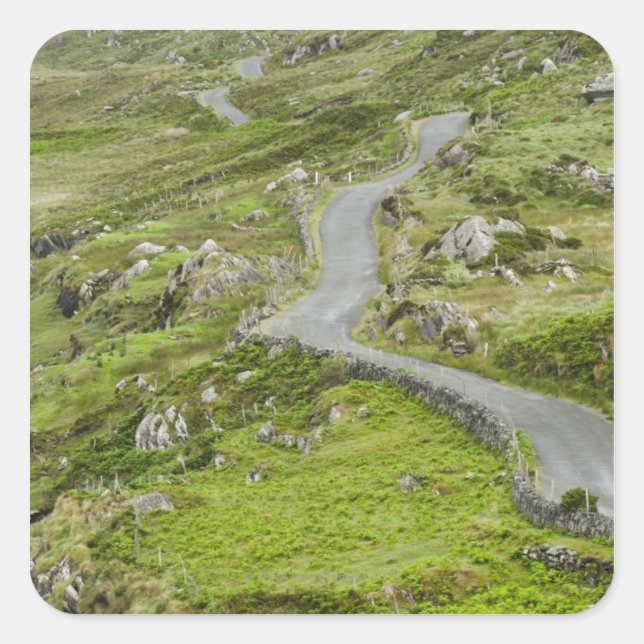 Sticker Carré Route entre Ballaghacahreen et Caherkeen. (Devant)