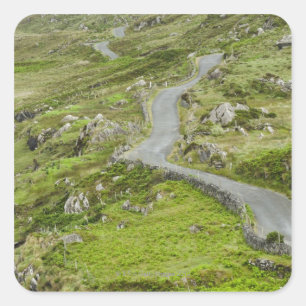 Sticker Carré Route entre Ballaghacahreen et Caherkeen.