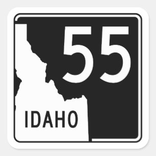 Sticker Carré Route nationale 55 de l'Idaho