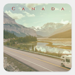 Sticker Carré Route panoramique Icefield Parkway