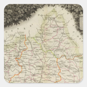 Sticker Carré Routes, villes, villes