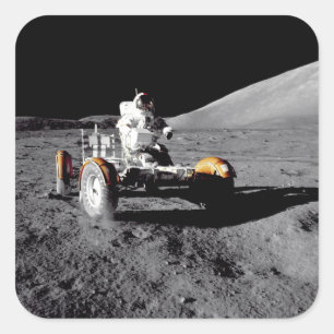 Sticker Carré Rover lunaire, Apollo 17