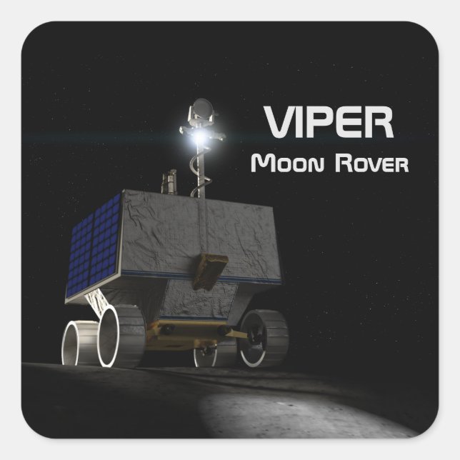 Sticker Carré Rover Lune VIPER (Devant)