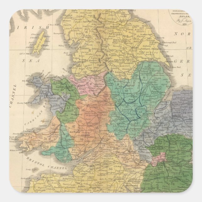 Sticker Carré Royaumes des Anglo-Saxons (Devant)