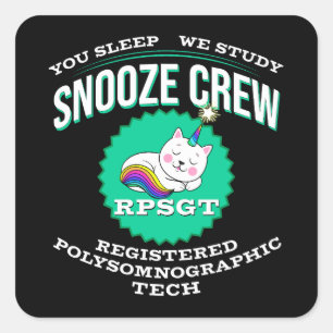 Sticker Carré RPSGT Kawaii Unikitty Snooze PolySomnoTechnologie