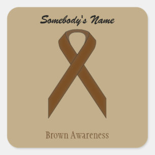Sticker Carré Ruban Brown standard par Kenneth Yoncich