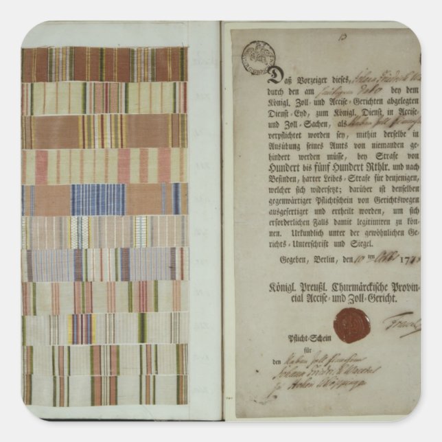 Sticker Carré Rubans de campagne et disque du devoir (Devant)