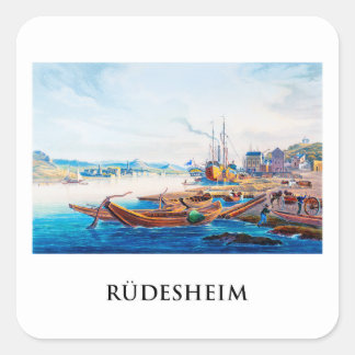 Sticker Carré Rüdesheim, Allemagne 01B