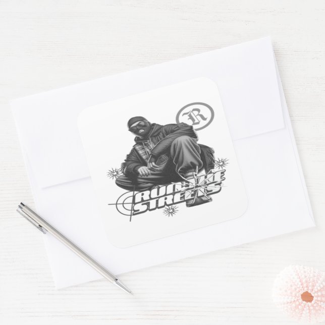 Sticker Carré rue (Enveloppe)