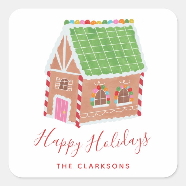 Sticker Carré Rue de pain d'épices (Devant)