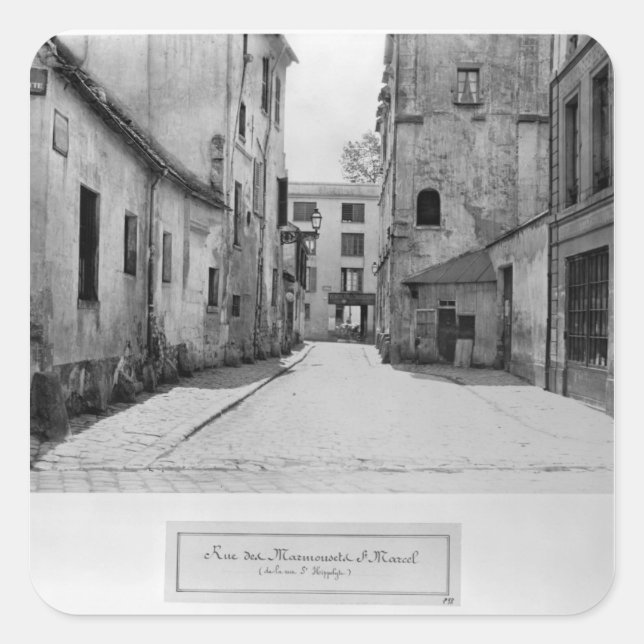 Sticker Carré Rue des Marmousets Saint-Marcel (Devant)