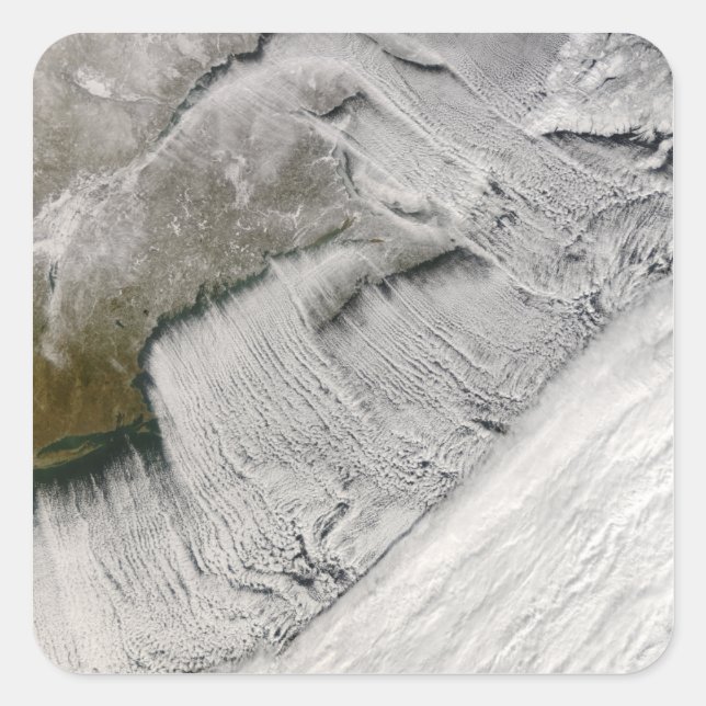 Sticker Carré Rues nuageuses au large de la Nouvelle-Angleterre  (Devant)