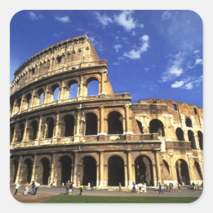 Sticker Carré Ruines célèbres du Colisée à Rome Italie