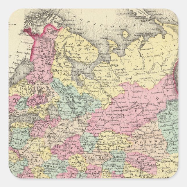 Sticker Carré Russie 6 (Devant)