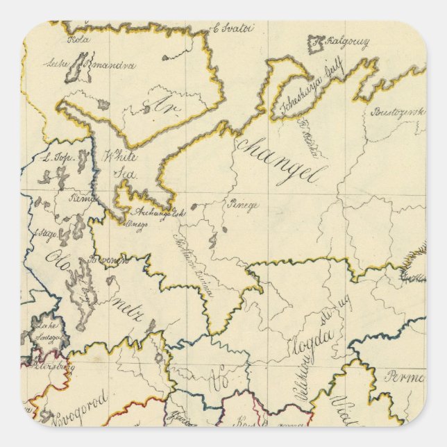 Sticker Carré Russie en Europe 3 (Devant)