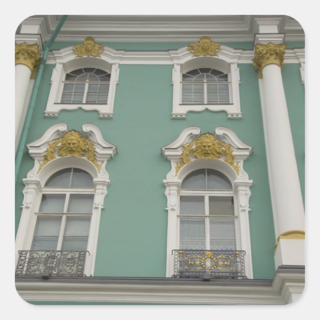 Sticker Carré Russie, Saint-Pétersbourg, L'Ermitage (aka 6 (Devant)