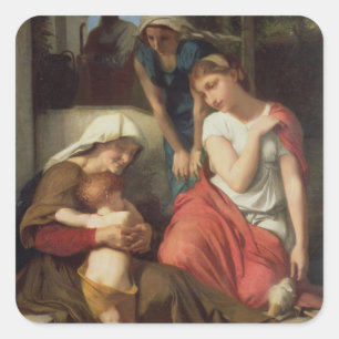 Sticker Carré Ruth et Naomi, 1859 (huile sur toile)