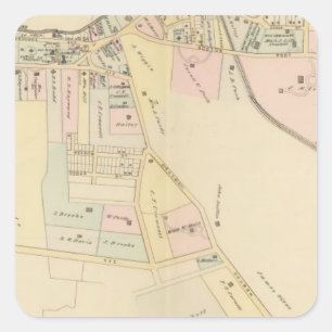 Sticker Carré Rye, parc de cottage, New York