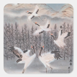 Sticker Carré Rythme d'hiver