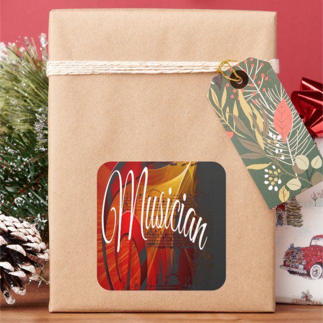 Sticker Carré Rythme vintage de la nuit (vacances)