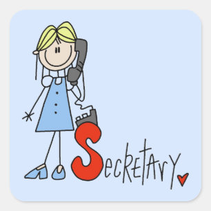 Sticker Carré S est pour secrétaire