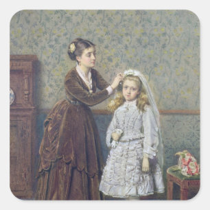 Sticker Carré Sa première communion